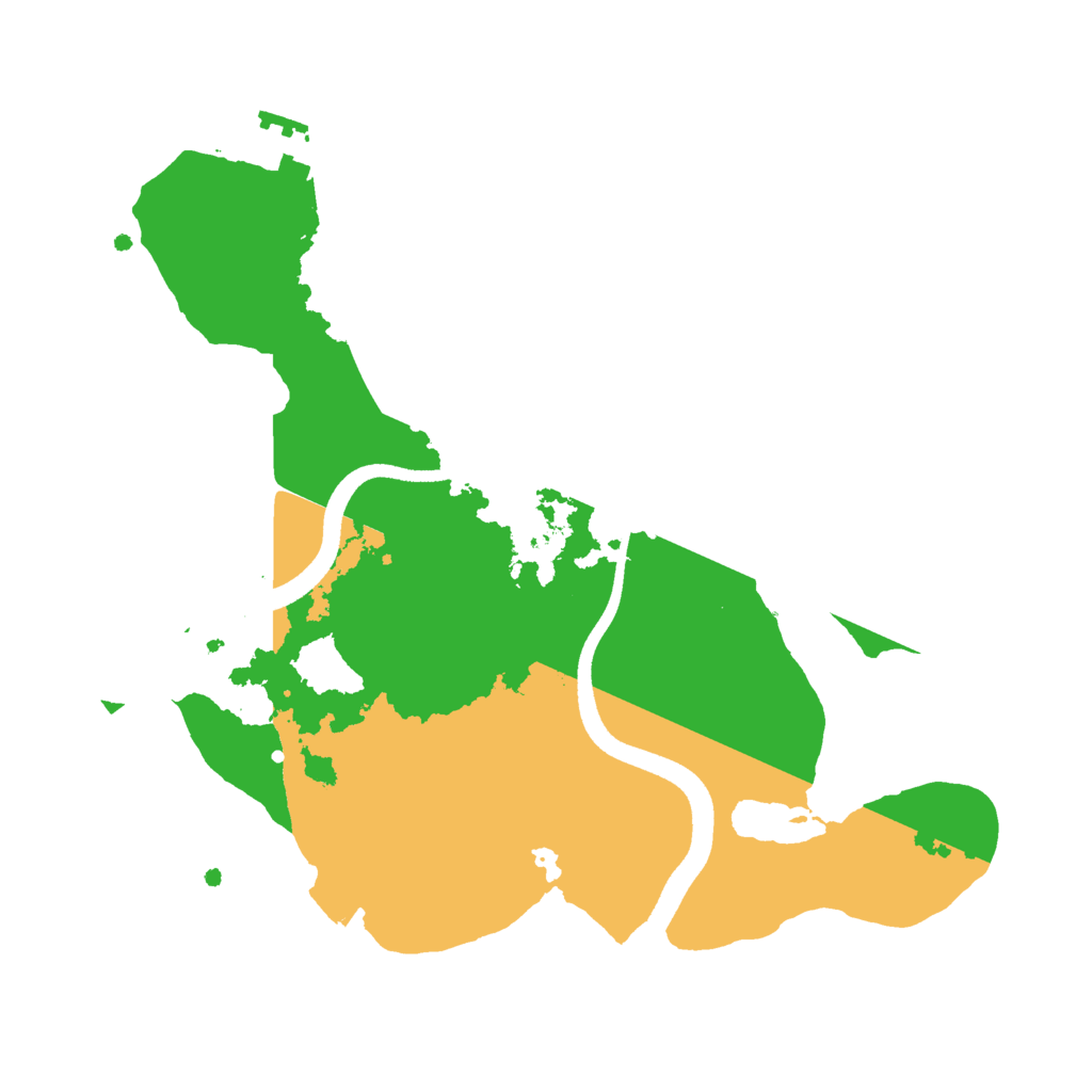 Biome Rust Map: Procedural Map, Size: 2500, Seed: 526536405