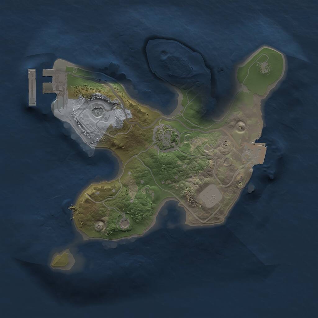 Rust Map: Procedural Map, Size: 1750, Seed: 706072162, 4 Monuments