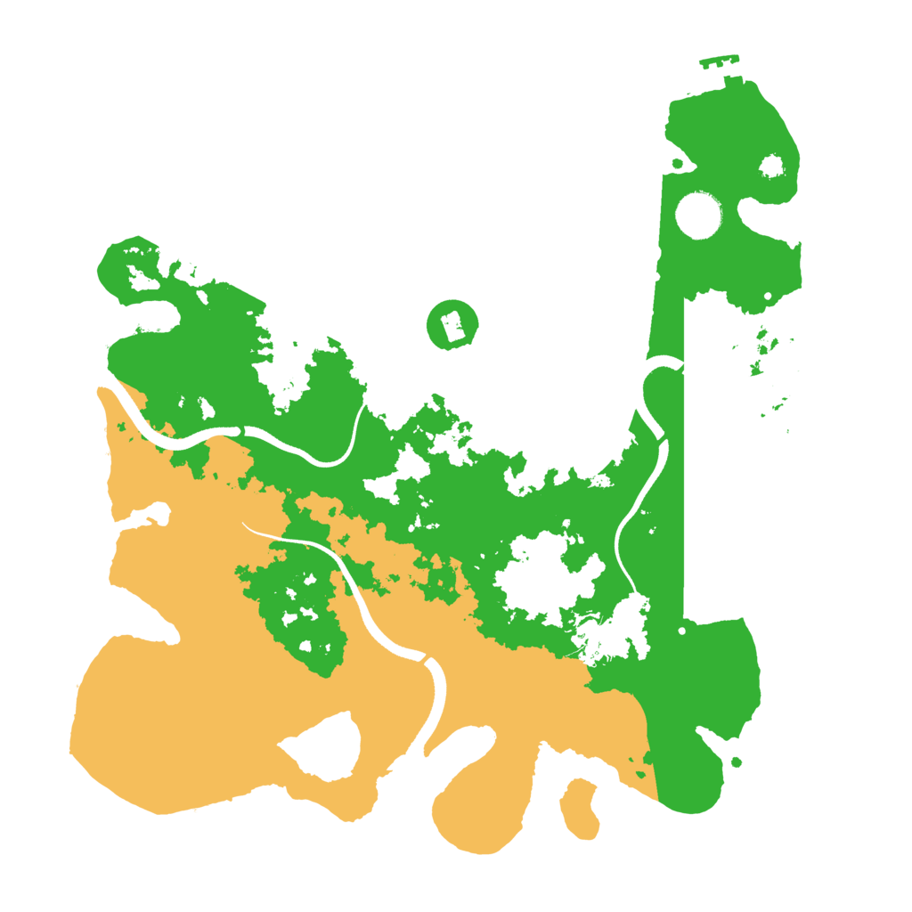 Biome Rust Map: Procedural Map, Size: 3500, Seed: 418987015