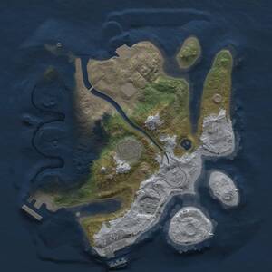 Thumbnail Rust Map: Procedural Map, Size: 2500, Seed: 814785808, 7 Monuments