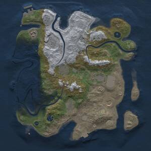 Thumbnail Rust Map: Procedural Map, Size: 3500, Seed: 75839597, 16 Monuments