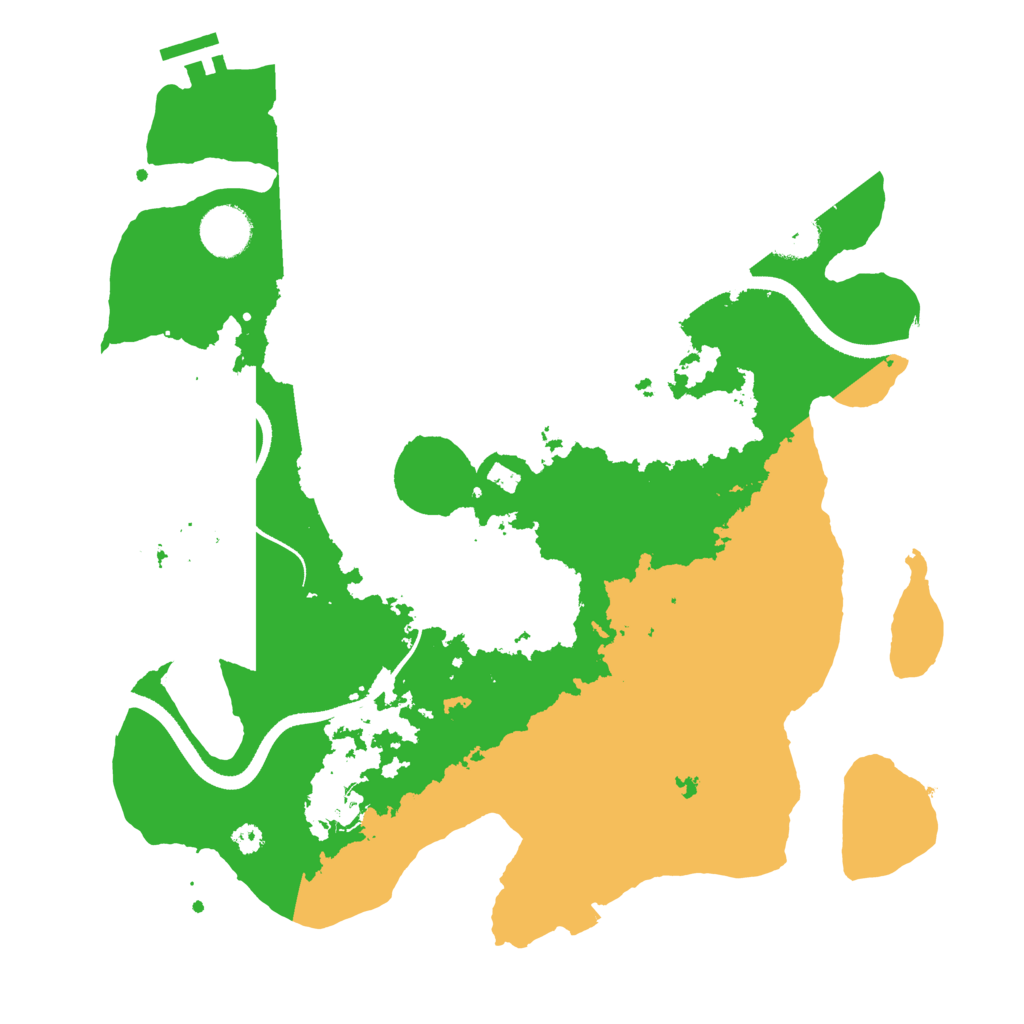 Biome Rust Map: Procedural Map, Size: 3500, Seed: 75839597