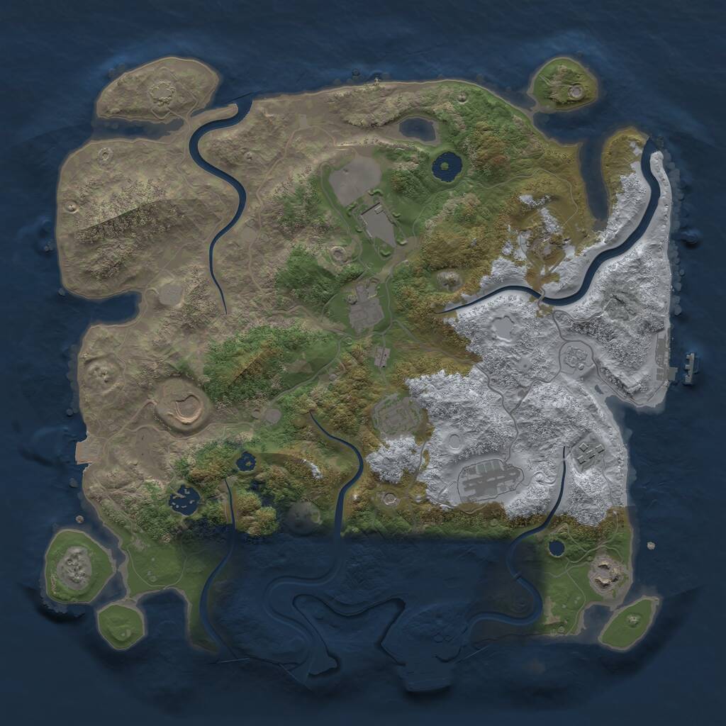 Rust Map: Procedural Map, Size: 3750, Seed: 978797, 15 Monuments