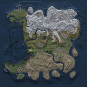 Thumbnail Rust Map: Procedural Map, Size: 3500, Seed: 1248262794, 13 Monuments