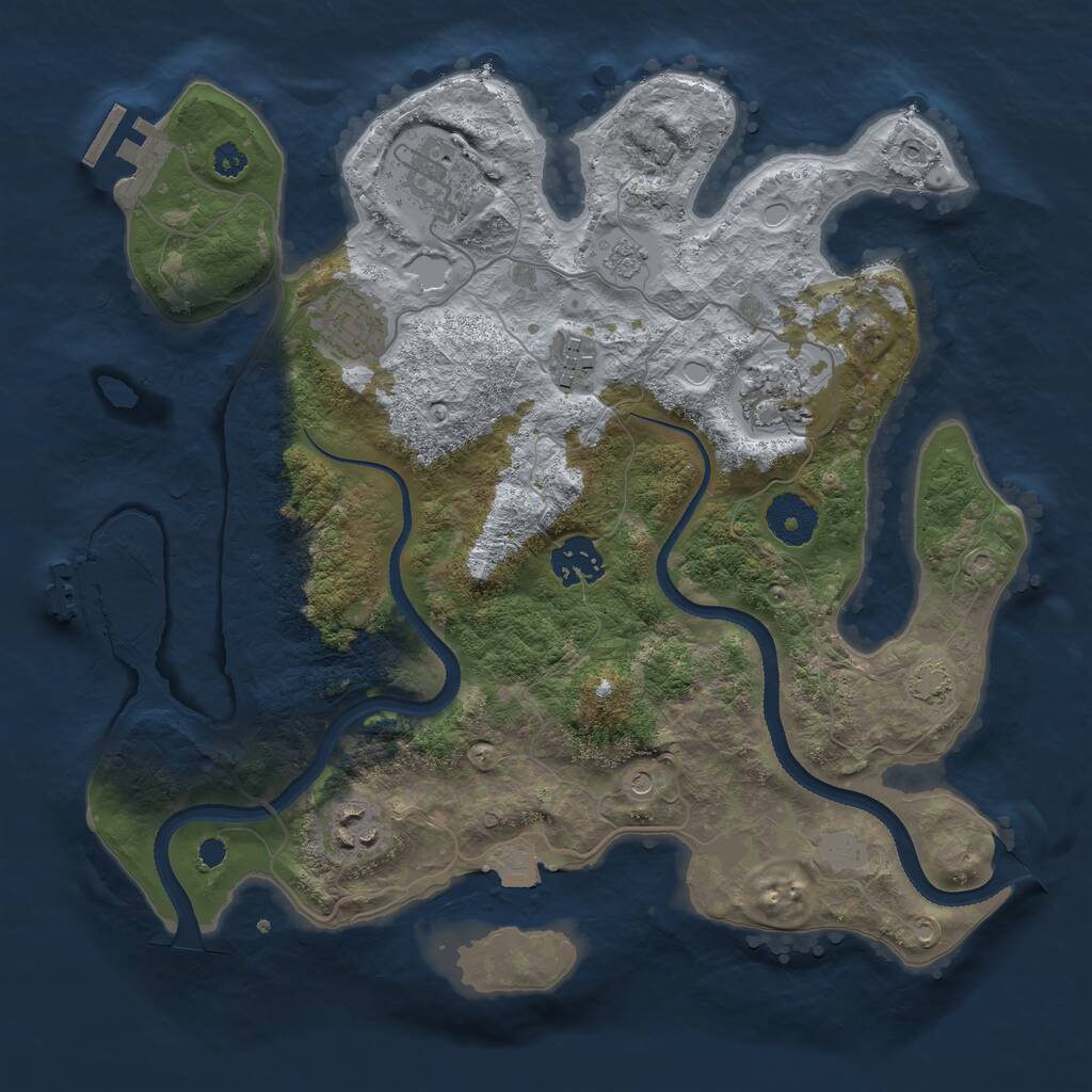 Rust Map: Procedural Map, Size: 3250, Seed: 247821816, 12 Monuments