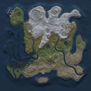 Thumbnail Rust Map: Procedural Map, Size: 3250, Seed: 247821816, 12 Monuments