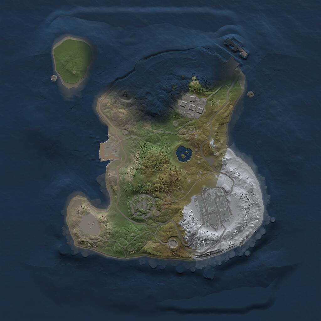 Rust Map: Procedural Map, Size: 2000, Seed: 1337420, 5 Monuments