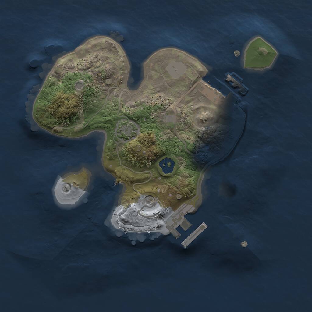Rust Map: Procedural Map, Size: 2000, Seed: 27015, 5 Monuments