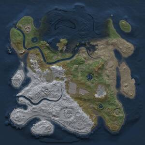 Thumbnail Rust Map: Procedural Map, Size: 3500, Seed: 482516, 15 Monuments