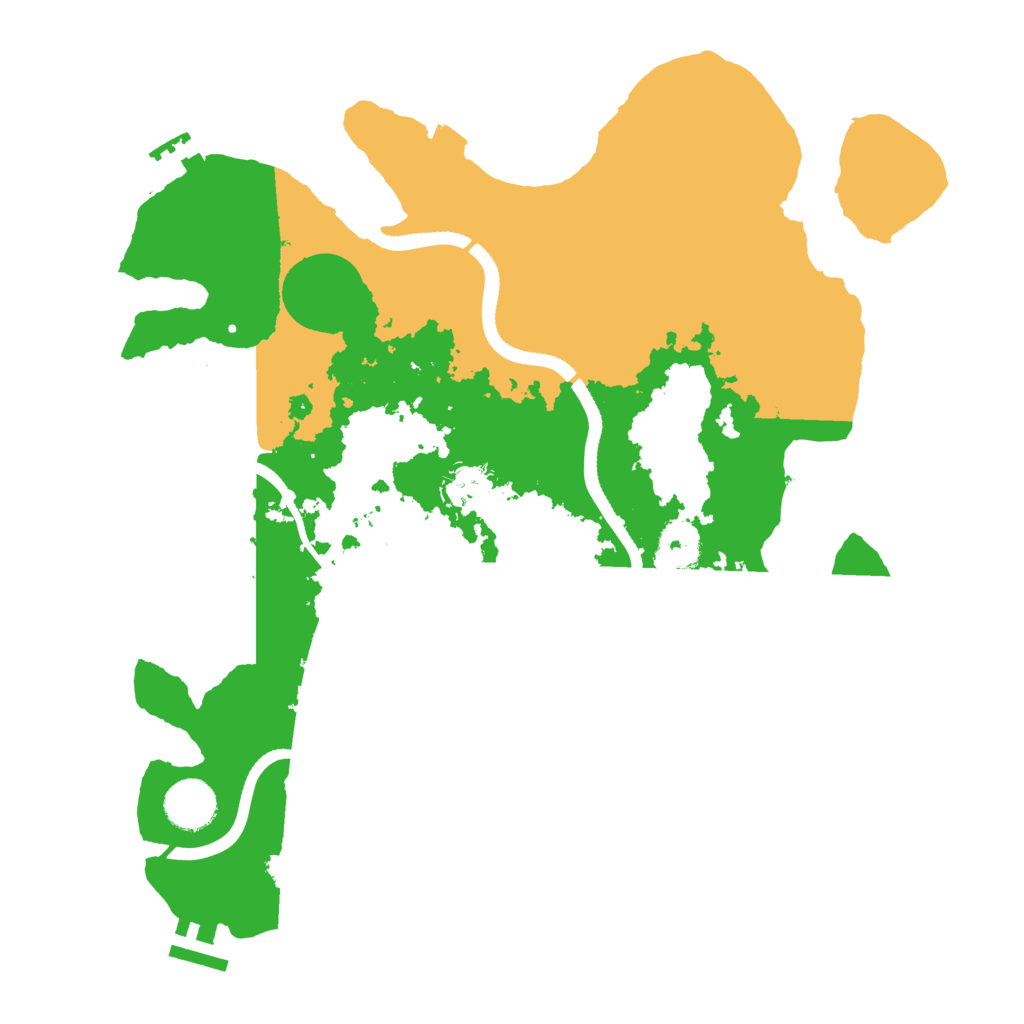 Biome Rust Map: Procedural Map, Size: 3500, Seed: 146617261