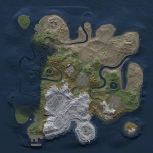 Thumbnail Rust Map: Procedural Map, Size: 3000, Seed: 51183, 12 Monuments