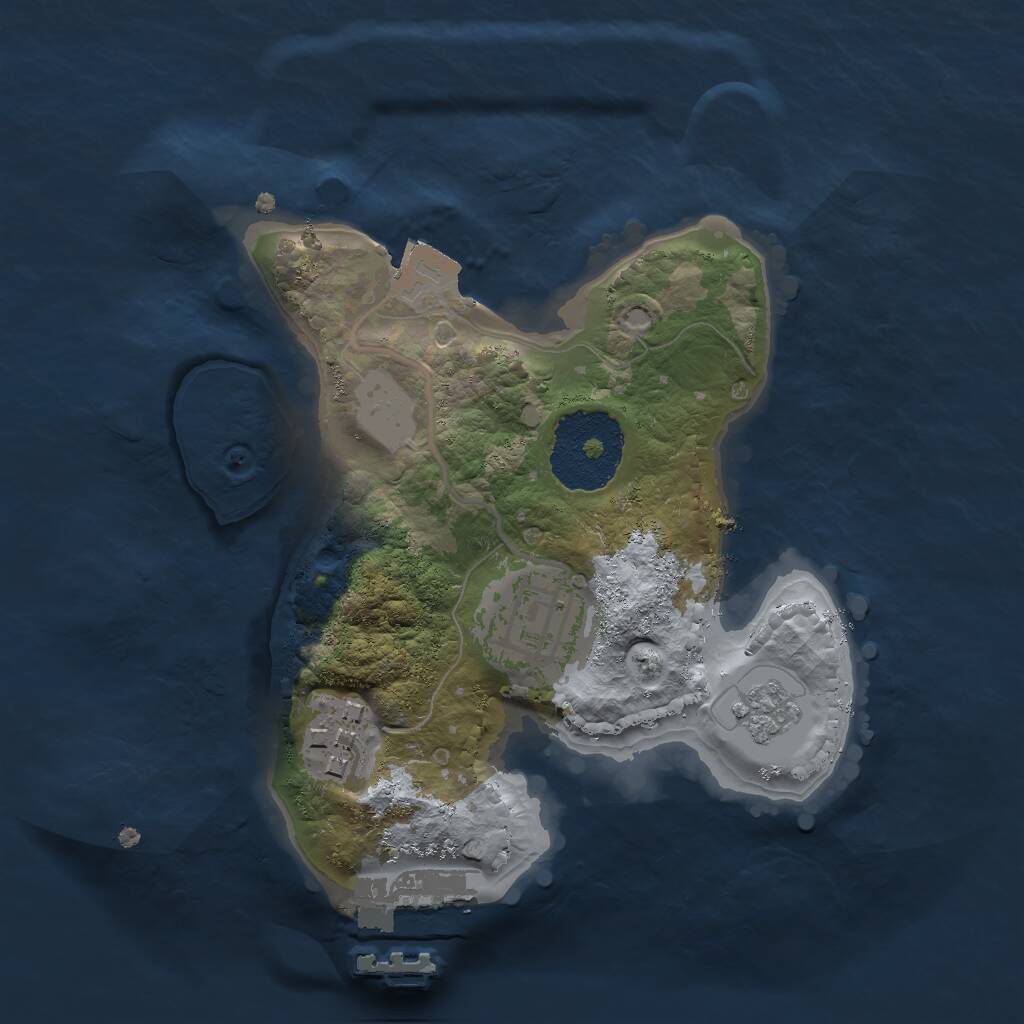 Rust Map: Procedural Map, Size: 2000, Seed: 1882526219, 5 Monuments