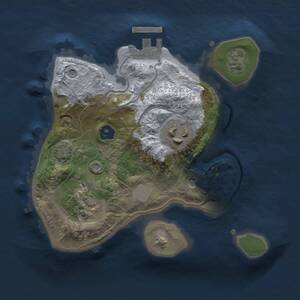 Thumbnail Rust Map: Procedural Map, Size: 2000, Seed: 564985417, 6 Monuments