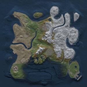 Thumbnail Rust Map: Procedural Map, Size: 3000, Seed: 584217, 10 Monuments