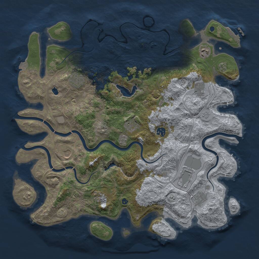 Rust Map: Procedural Map, Size: 4250, Seed: 732732, 15 Monuments