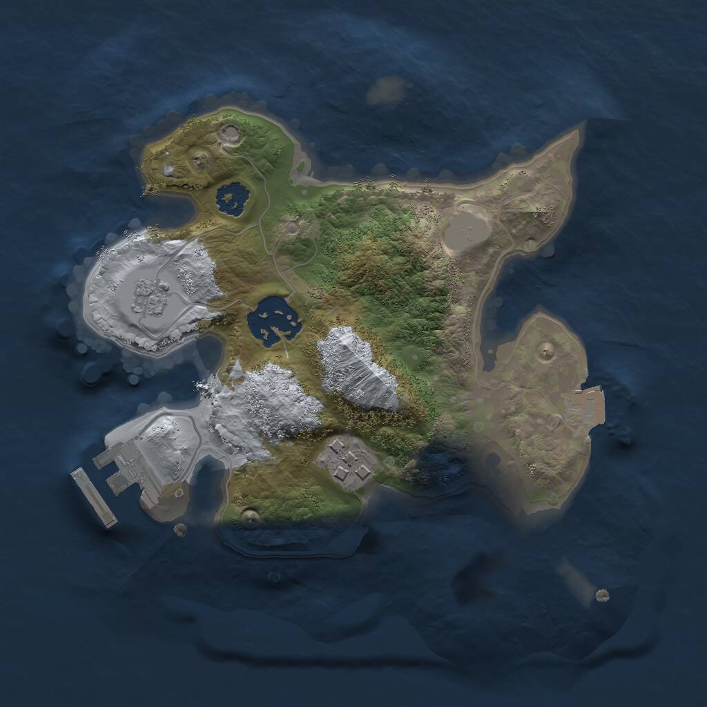 Rust Map: Procedural Map, Size: 2150, Seed: 836429099, 5 Monuments