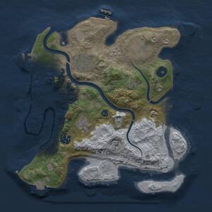 Thumbnail Rust Map: Procedural Map, Size: 3000, Seed: 97914, 11 Monuments