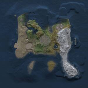 Thumbnail Rust Map: Procedural Map, Size: 2000, Seed: 1783642719, 6 Monuments