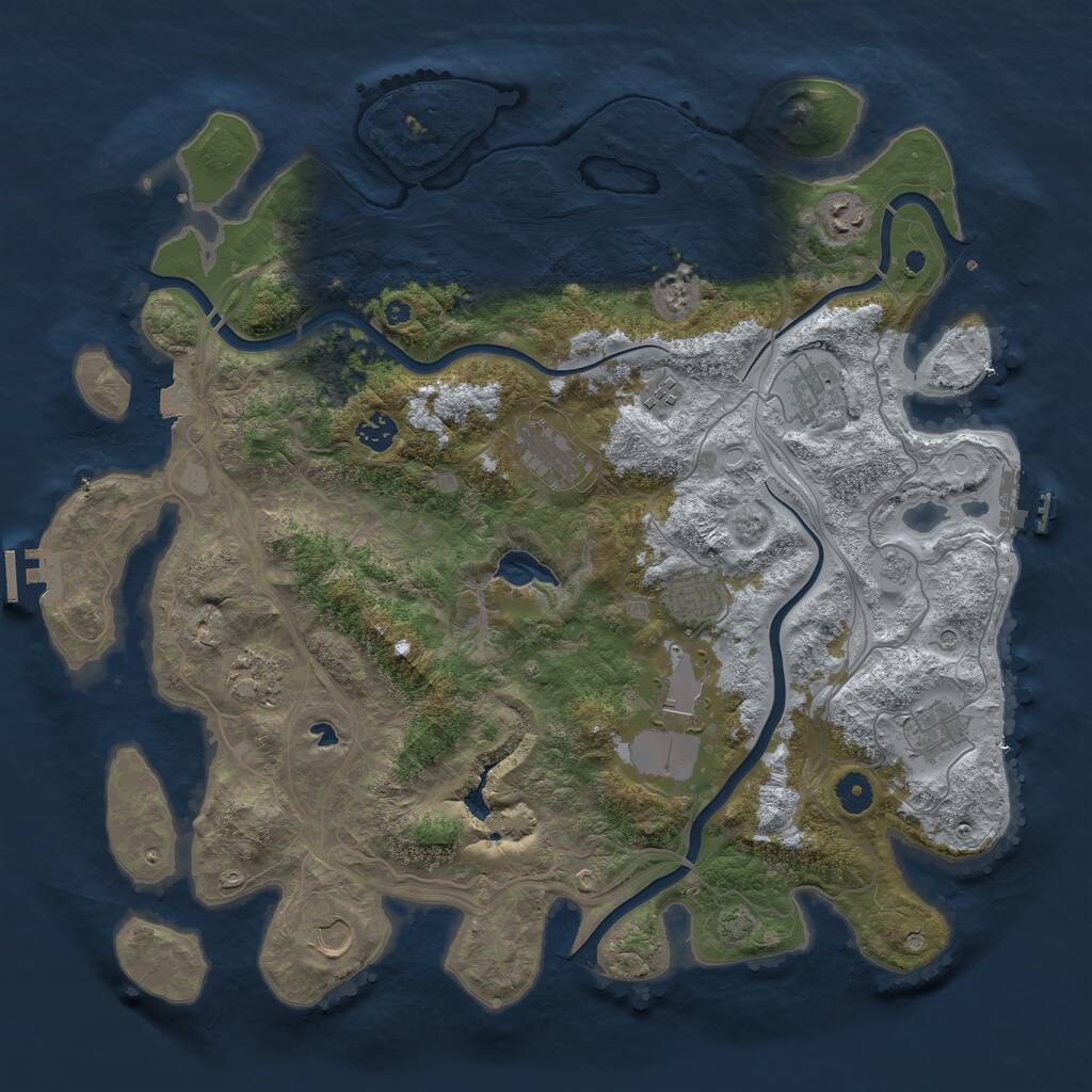 Rust Map: Procedural Map, Size: 4263, Seed: 1517284673, 16 Monuments