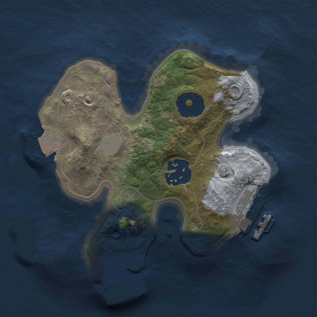 Rust Map: Procedural Map, Size: 1790, Seed: 1331874076, 4 Monuments