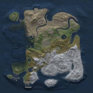 Thumbnail Rust Map: Procedural Map, Size: 3000, Seed: 1898954101, 12 Monuments