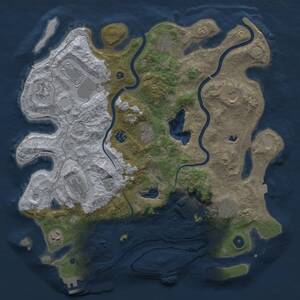 Thumbnail Rust Map: Procedural Map, Size: 4000, Seed: 50158, 17 Monuments