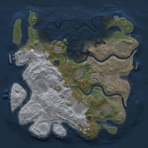 Thumbnail Rust Map: Procedural Map, Size: 3600, Seed: 1520938964, 15 Monuments