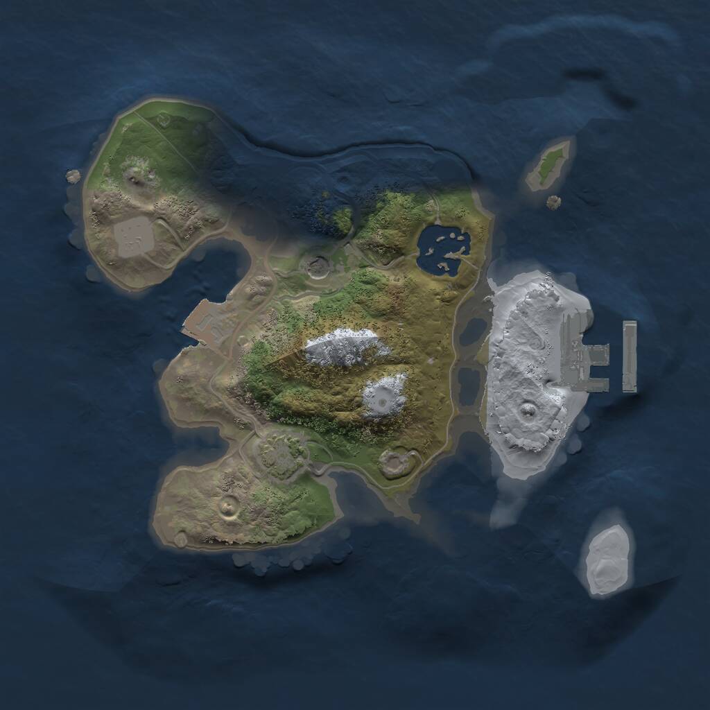 Rust Map: Procedural Map, Size: 2000, Seed: 917698130, 5 Monuments