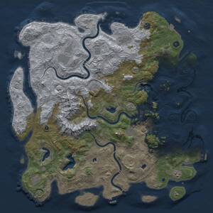 Thumbnail Rust Map: Procedural Map, Size: 5000, Seed: 634654, 15 Monuments