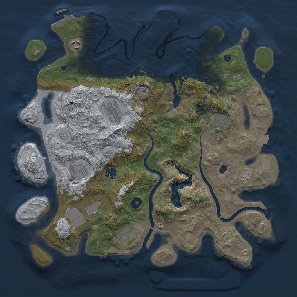 Rust Map: Procedural Map, Size: 4000, Seed: 1770617452, 14 Monuments