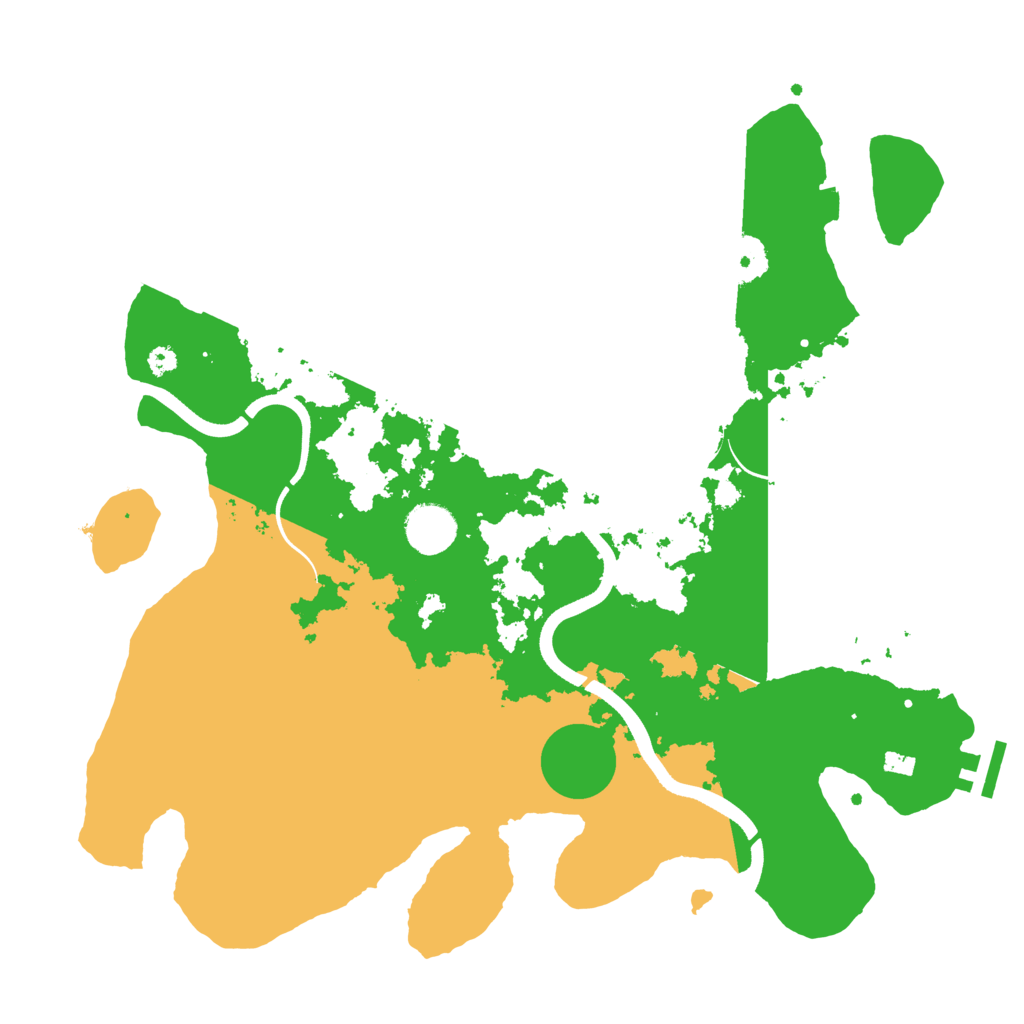 Biome Rust Map: Procedural Map, Size: 3600, Seed: 5025