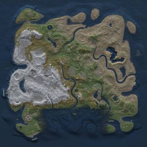 Thumbnail Rust Map: Procedural Map, Size: 4500, Seed: 707281745, 16 Monuments