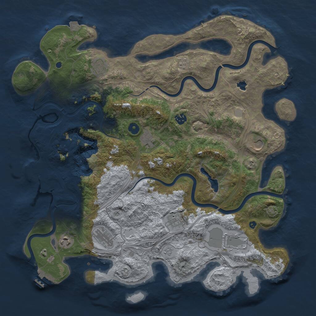Rust Map: Procedural Map, Size: 4298, Seed: 389871623, 15 Monuments