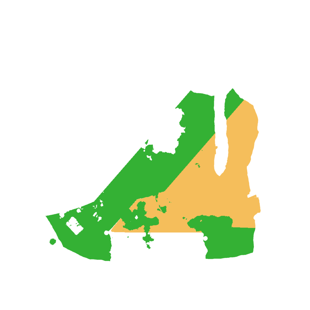 Biome Rust Map: Procedural Map, Size: 2000, Seed: 34343434