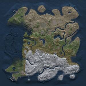 Thumbnail Rust Map: Procedural Map, Size: 4250, Seed: 1769976437, 14 Monuments