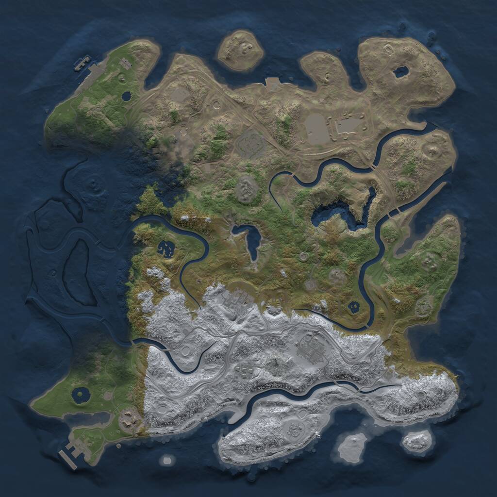 Rust Map: Procedural Map, Size: 4250, Seed: 1769976437, 14 Monuments