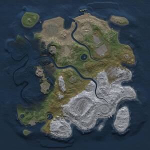 Thumbnail Rust Map: Procedural Map, Size: 3500, Seed: 279844204, 14 Monuments