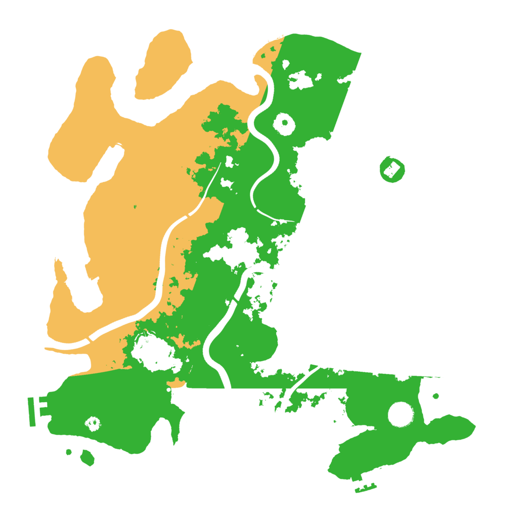 Biome Rust Map: Procedural Map, Size: 3600, Seed: 25296954