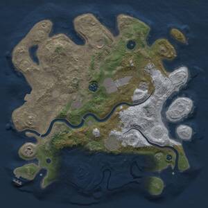 Thumbnail Rust Map: Procedural Map, Size: 3500, Seed: 195640085, 13 Monuments