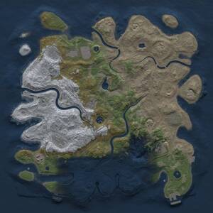 Thumbnail Rust Map: Procedural Map, Size: 4250, Seed: 100461877, 17 Monuments
