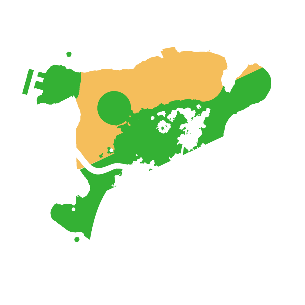 Biome Rust Map: Procedural Map, Size: 2400, Seed: 161956046
