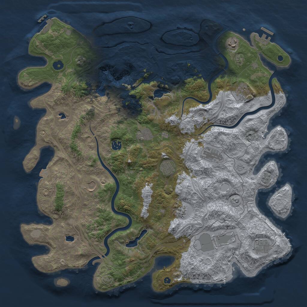Rust Map: Procedural Map, Size: 4554, Seed: 334706480, 17 Monuments