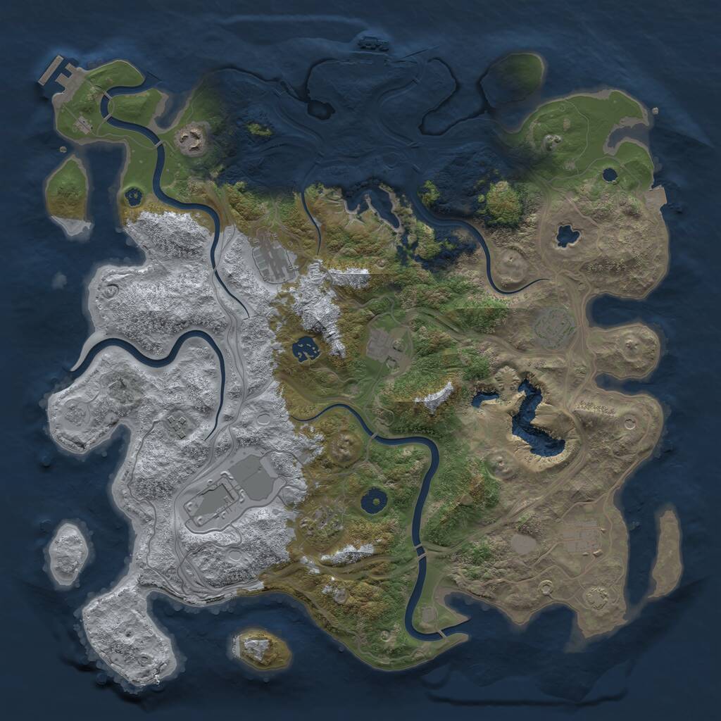 Rust Map: Procedural Map, Size: 4250, Seed: 27082026, 15 Monuments