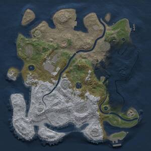 Thumbnail Rust Map: Procedural Map, Size: 3750, Seed: 711396957, 15 Monuments