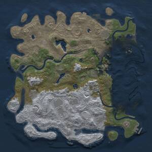 Thumbnail Rust Map: Procedural Map, Size: 4500, Seed: 999112807, 17 Monuments