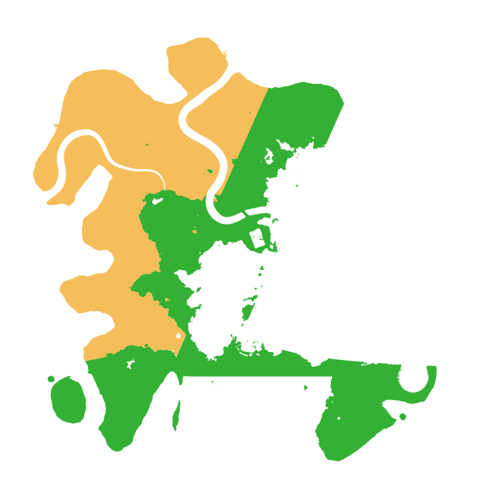 Biome Rust Map: Procedural Map, Size: 3000, Seed: 2481064