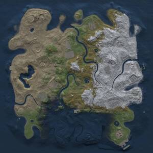 Thumbnail Rust Map: Procedural Map, Size: 4250, Seed: 1056017378, 17 Monuments