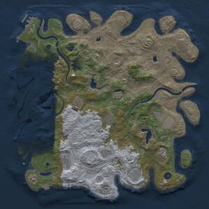 Thumbnail Rust Map: Procedural Map, Size: 4500, Seed: 554020344, 17 Monuments