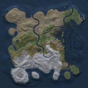 Thumbnail Rust Map: Procedural Map, Size: 3500, Seed: 1727601837, 13 Monuments
