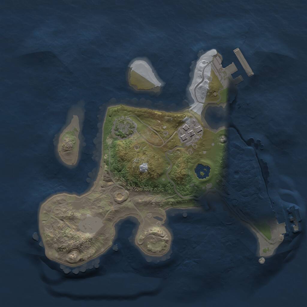 Rust Map: Procedural Map, Size: 2000, Seed: 1546647010, 5 Monuments